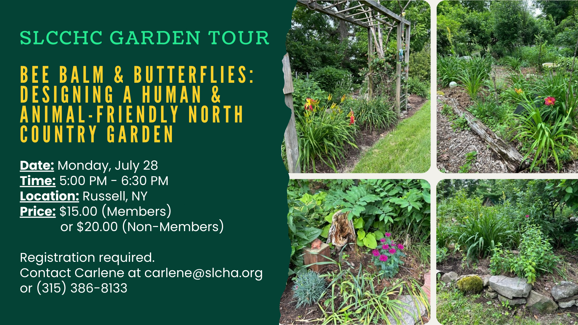 SLCCHC Garden Tour: Bee Balm & Butterflies: Designing a Human & Animal-Friendly North Country Garden