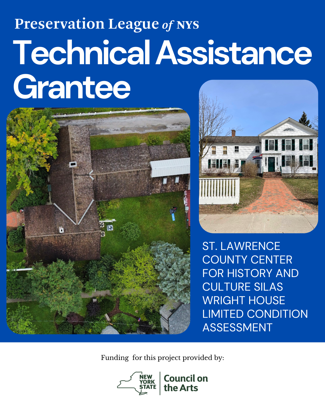 St. Lawrence County Center for History and Culture Awarded a Technical Assistance Grant from the Preservation League of NYS