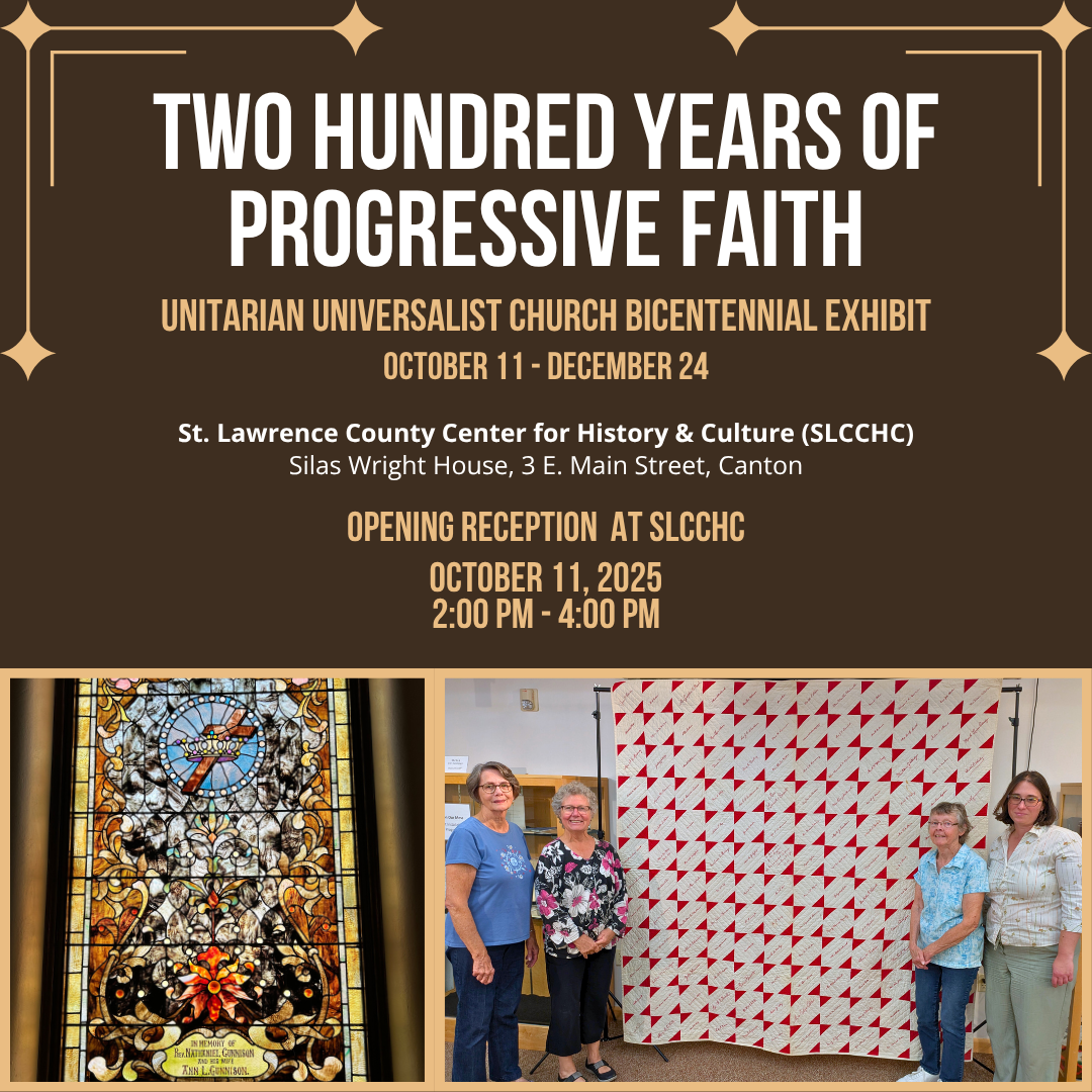 Read more about the article SLCCHC Hosts Exhibit for UU Church Bicentennial (October 11 – December 24)